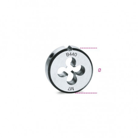 FILIERE TONDE PASSO GROSSO D.25,4/M12