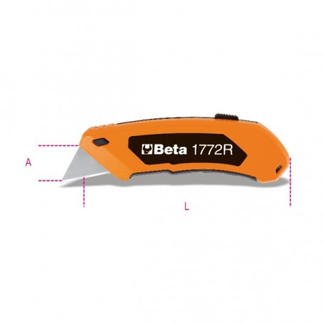 18mm RETRACTABLE TRAPEZOID BLADE CUTTER - 1772R