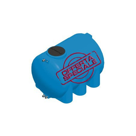 CYLINDRICAL POLYETHYLENE TANK - HORIZONTAL LT.1500