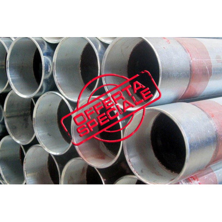 GALVANIZED SEAMLESS PIPE 1 SCREW/SLEEVE UNI EN10255