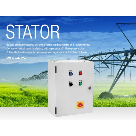 ELECTROMECHANICAL STARTER BOARD WITH IMPEDANCE 1 HP90 THREE-PHASE MOTOR - STATOR SERIES