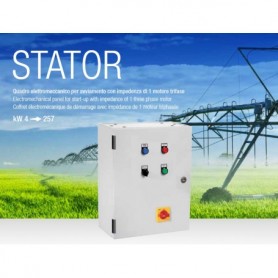 QUADRO ELETTROMECCANICO PER AVVIAMENTO CON IMPEDENZA 1 MOTORE TRIFASE HP7,5 - SERIE STATOR