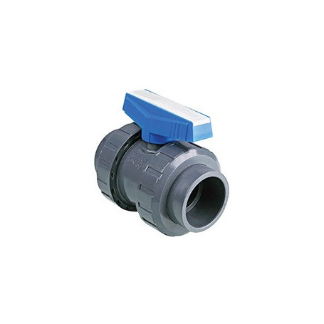 VANNE A BILLE PVC 2 FERRULES D.50 PN 16 COMID