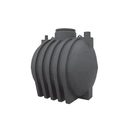 UNTERIRDISCHER ZYLINDRISCHER POLYETHYLENTANK LT.1500 ODER LEBENSMITTELECHT GRAU