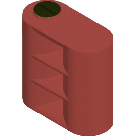 CUVE EN POLYÉTHYLÈNE PARALLÉLÉPIPÉDIQUE LT.1000 TERRACOTTA
