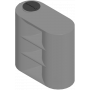 SERBATOIO ACQUA POLIETILENE PARALLELEPIPEDO LT. 500 GRIGIO