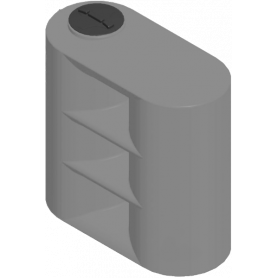 SERBATOIO ACQUA POLIETILENE PARALLELEPIPEDO LT. 750 GRIGIO