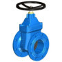 FLAT BODY GATE VALVE DN150 PN10/16 RUBBERIZED WEDGE WITH HAND WHEEL | VAG
