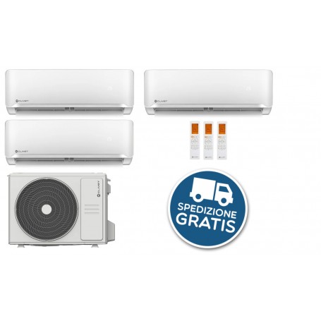 CONDIZIONATORE CLIVET TRIALSPLIT | UNITA' ESTERNA 7,9KW (27.000 BTU) - UNITA' INTERNE ESSENTIAL 2 - 9.000 + 12.000 + 12.000 BTU