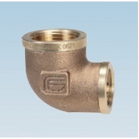 GOMITO BRONZO 90° RIDOTTO FF 3/4" X 1/2"