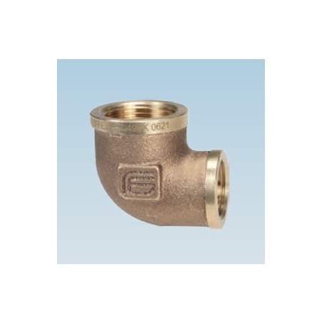 GOMITO BRONZO 90° RIDOTTO FF 1" X 3/4"