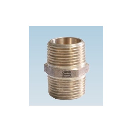 DOPPELTE BRONZENIPPEL M/M 1"