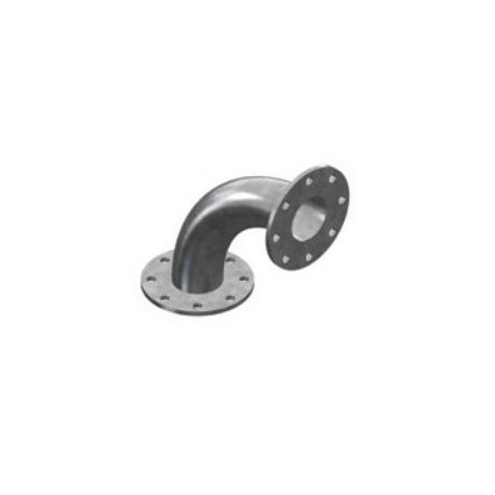 CURVA ZINCATA 90° CON DUE FLANGE PN10  DN 50X50