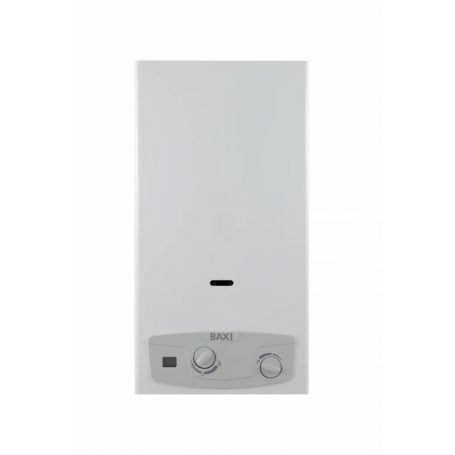 BAXI AQUAPROJET BLUE 14 OPEN CHAMBER GAS WATER HEATER - 14 LITRES/MIN LPG