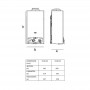 SCALDABAGNO A GAS BAXI ACQUAPROJET BLUE 11 A CAMERA APERTA - 11 LITRI/MIN METANO