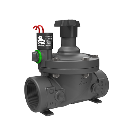 1"-MAGNETVENTIL SERIE 12000 MIT DURCHFLUSSREGLER