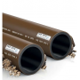 TUPO POLYÉTHYLÈNE PE100 RÉNOVATION PN16 VRC+ D.90 BAR MT.6 POUR DRAINS ET ÉGOUTS BRUN/NOIR