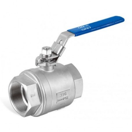 VALVOLE SFERA 2 PEZZI INOX PASSAGGIO TOTALE 1" FF