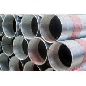 TUBE GALVANISÉ SANS SOUDURE 1"1/2 VIS/MANCHON UNI EN10255 - BARRE DE 3 MÈTRES