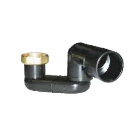 SIFONE VASCA C/DADO OTTONE  11/2" X  40-50 GIREVOLE