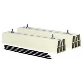 COPPIA BASE A PAVIMENTO PVC LUNGHEZZA 350 380KG