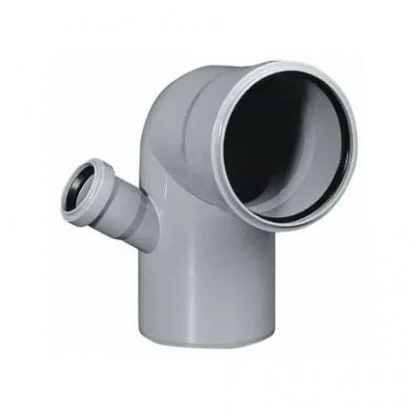CURVA POLIPROPILENE 90° DN 110-40 ATTACCO DX