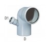 CURVA POLIPROPILENE 90° DN 110-40 ATTACCO DX