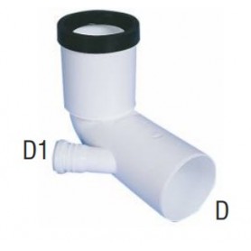 CURVA PP 90° 110-40 PROLUNGATA WC  PAV. ATTACCO SX