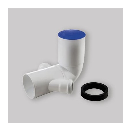 CURVA PP 90° 110-50-50 PROLUNGATA WC  PAV. DOPPIO ATTACCO