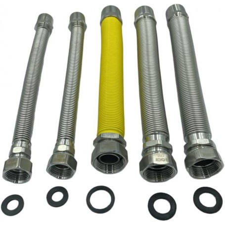 KIT FLESSIBILI CALDAIA 1/2MF GAS 220X420 + 2 ACQ1/2MF+2ACQ3/4MF