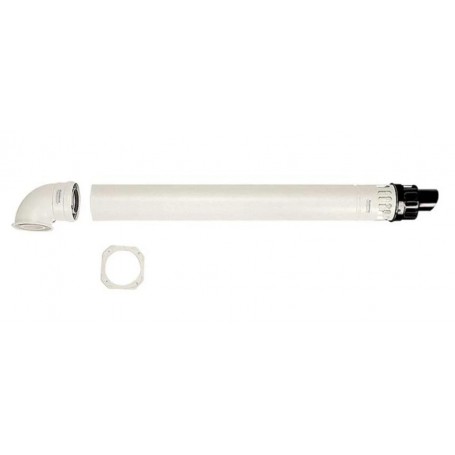 KIT COAXIAL D'ÉVACUATION DES GAZ DE COMBUSTION 60/100 EXCENTRIQUE COURT PP/PVC IMMERGAS