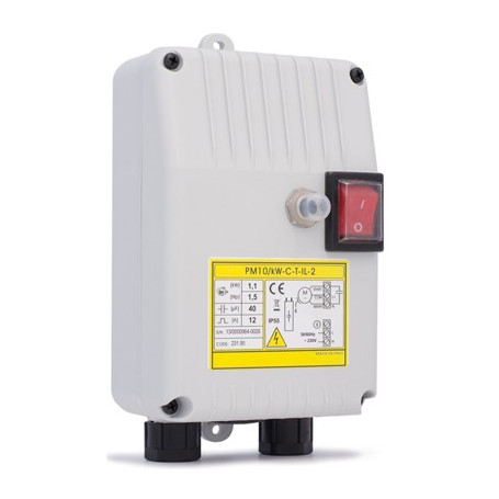 PROTECTION MONOPHASÉE 1 POMPE ÉLECTRIQUE 1,1kW-40C-12T-IC