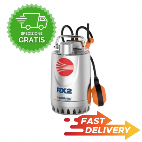 ELETTROPOMPA PEDROLLO RXm3   0.75HP V.230 - POMPA SOMMERGIBILE DA DRENAGGIO | cavo da 10mt