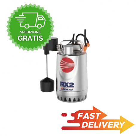 ELETTROPOMPA PEDROLLO RXm1 GM 22-24/50 - POMPA SOMMERGIBILE DA DRENAGGIO | con galleggiante magnetico