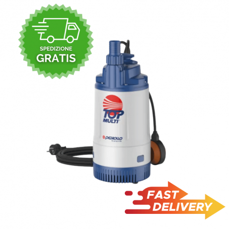 PEDROLLO TOP MULTI 2 V.230 ELECTROPUMP - MULTIGYRING SUBMERGIBLE PUMP | 10m cable