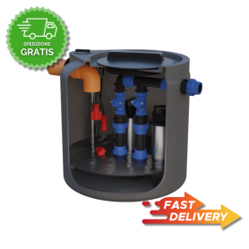 STAZIONE DI SOLLEVAMENTO PICO SOL 305 LT. - DOPPIA POMPA 0,9 KW GIRANTE TRITURATRICE