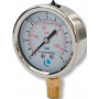 MANOMETRO D.100 0-25 BAR 1/2 ATTACCO RADIALE INOX GLICERINA