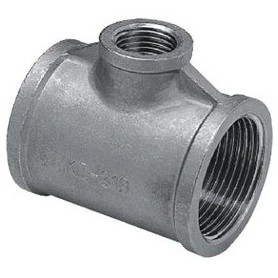 REDUZIERTES T-STÜCK 2'' X 1''1/2 X 2'' - EDELSTAHL 316