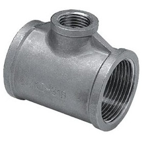 REDUZIERTES T-STÜCK 3/4'' X 1/2'' X 3/4'' - EDELSTAHL 316