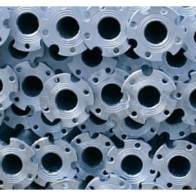 GALVANIZED SEAMLESS FLANGED PIPE D.76 FLANGE 8F / 4 SLOTS