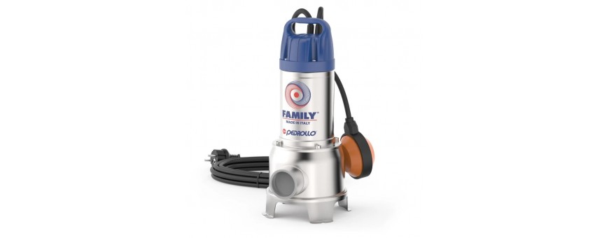 ELETTROPOMPE PEDROLLO FAMILY - SOMMERGIBILI VORTEX PER ACQUE GRIGIE