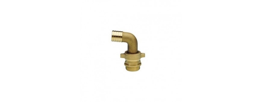 BRASS HOSE CONNECTOR CURVED TYPE