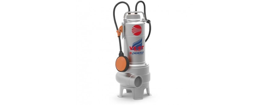 PEDROLLO VORTEX SERIE VX-ST ABWASSER-TAUCHMOTORPUMPEN MIT RÜCKWÄRTS LAUFRAD